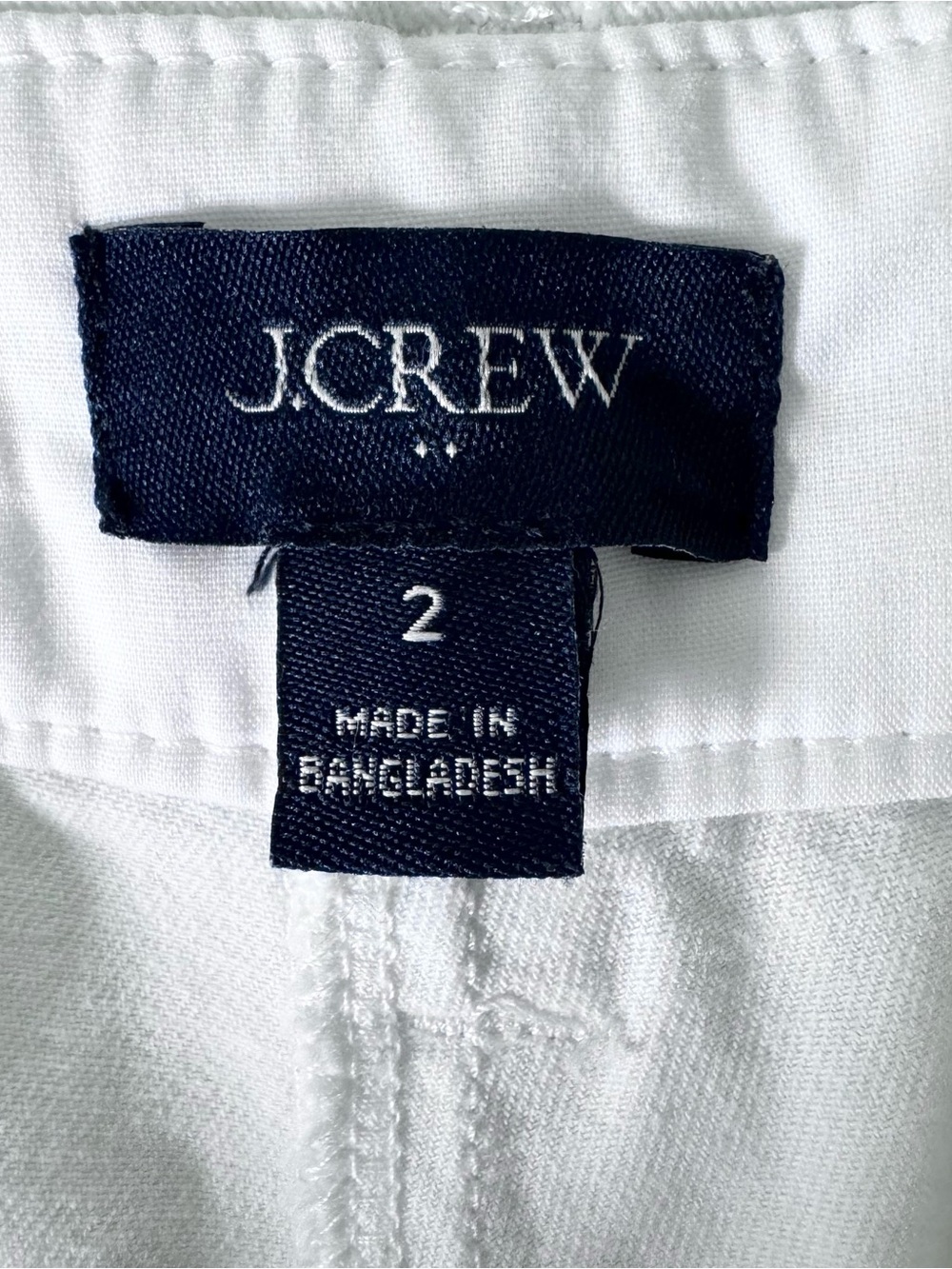J. Crew White Women's Casual Chino Shorts, Size 2 - Picture 3 of 4